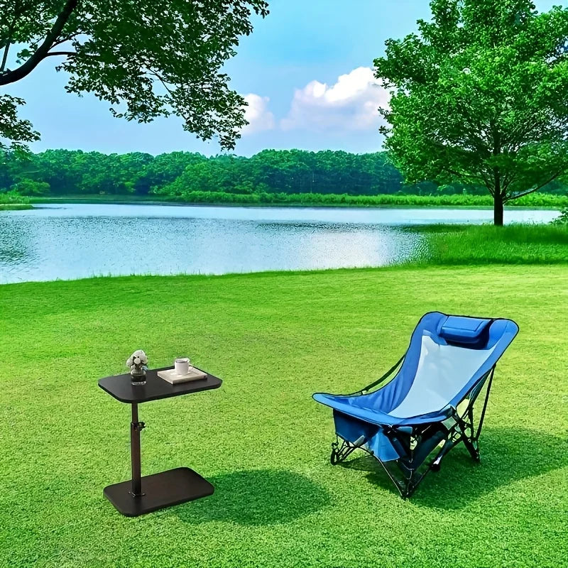 Adjustable Height Side Table – Portable Wooden Table for Sofa, Coffee, Office & Indoor/Outdoor Use