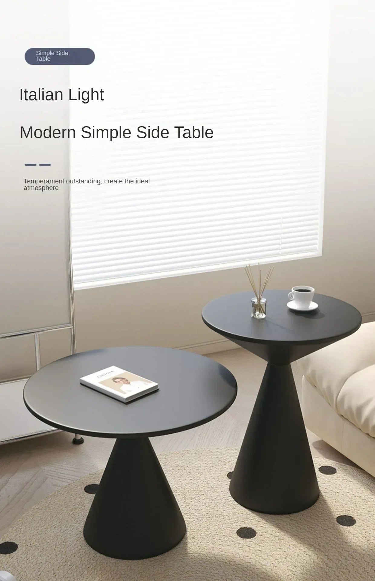 Modern and Simple Iron Side Table with Multi-function Storage for Living room and Bedroom Décor