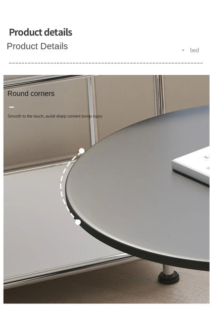 Modern and Simple Iron Side Table with Multi-function Storage for Living room and Bedroom Décor