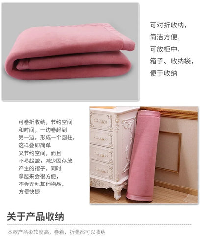 Japanese Style 3CM Thickeness Coral Fleece Velvet Mats Thickening Camel Bed Mattress Living Room Tatami Carpet Baby Crawling Mat