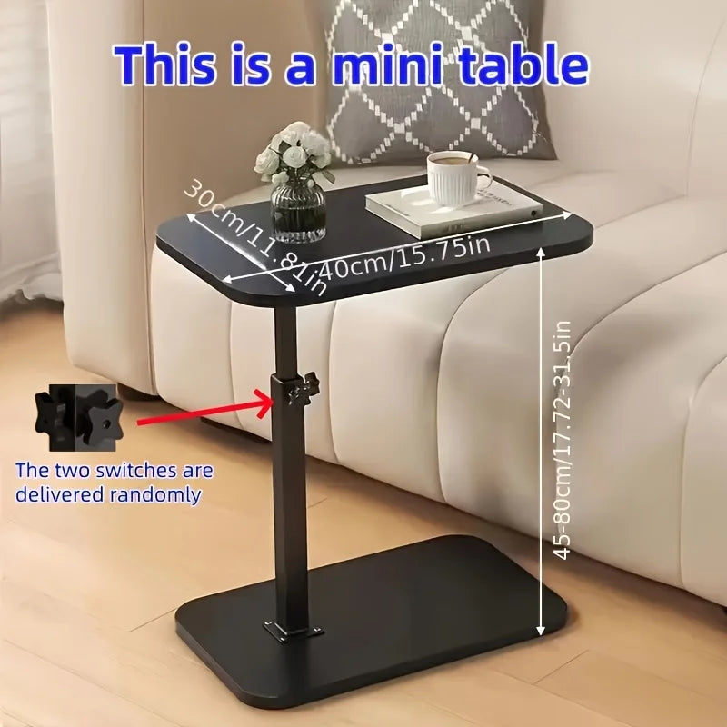 Adjustable Height Side Table – Portable Wooden Table for Sofa, Coffee, Office & Indoor/Outdoor Use