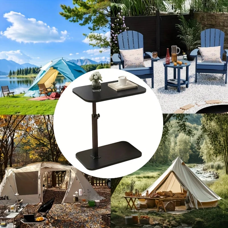 Adjustable Height Side Table – Portable Wooden Table for Sofa, Coffee, Office & Indoor/Outdoor Use
