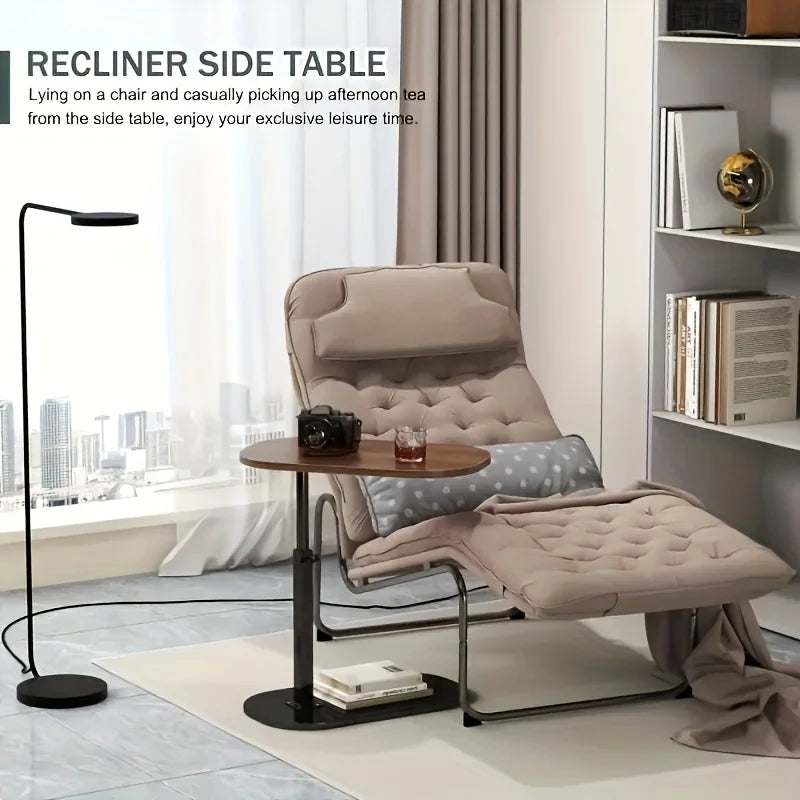 Adjustable Height Side Table – Portable Wooden Table for Sofa, Coffee, Office & Indoor/Outdoor Use