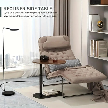 Adjustable Height Side Table – Portable Wooden Table for Sofa, Coffee, Office & Indoor/Outdoor Use