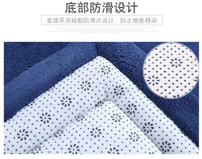 Japanese Style 3CM Thickeness Coral Fleece Velvet Mats Thickening Camel Bed Mattress Living Room Tatami Carpet Baby Crawling Mat