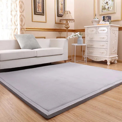 Japanese Style 3CM Thickeness Coral Fleece Velvet Mats Thickening Camel Bed Mattress Living Room Tatami Carpet Baby Crawling Mat