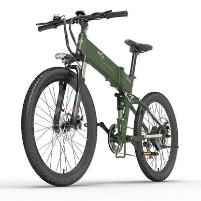 BEZIOR X500PRO Folding Electric Bike – 500W Motor, 48V 10.4Ah Battery, 26” Mountain E-Bike for Adults