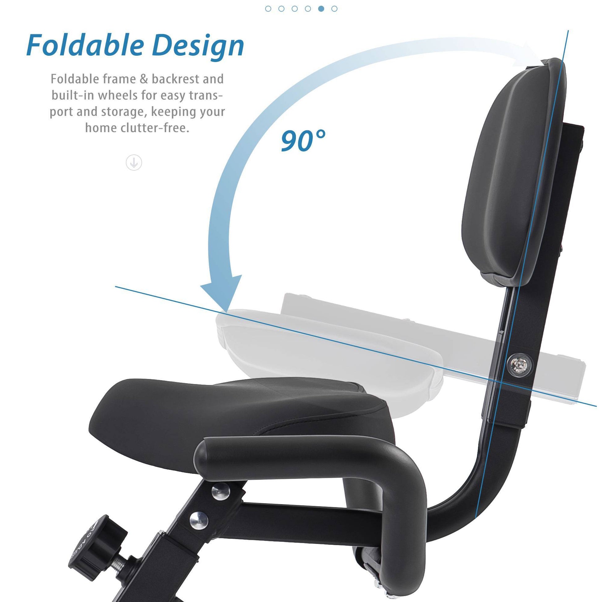 Folding Exercise Bike,Fitness Upright  Recumbent X-Bike  Adjustable Resistance ShopWithASmile7.com