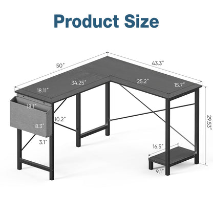 L-shaped Computer Desk ShopWithASmile7.com