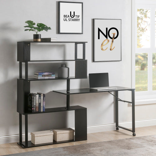 Home Office Computer Desk L-shaped Corner Table ShopWithASmile.com
