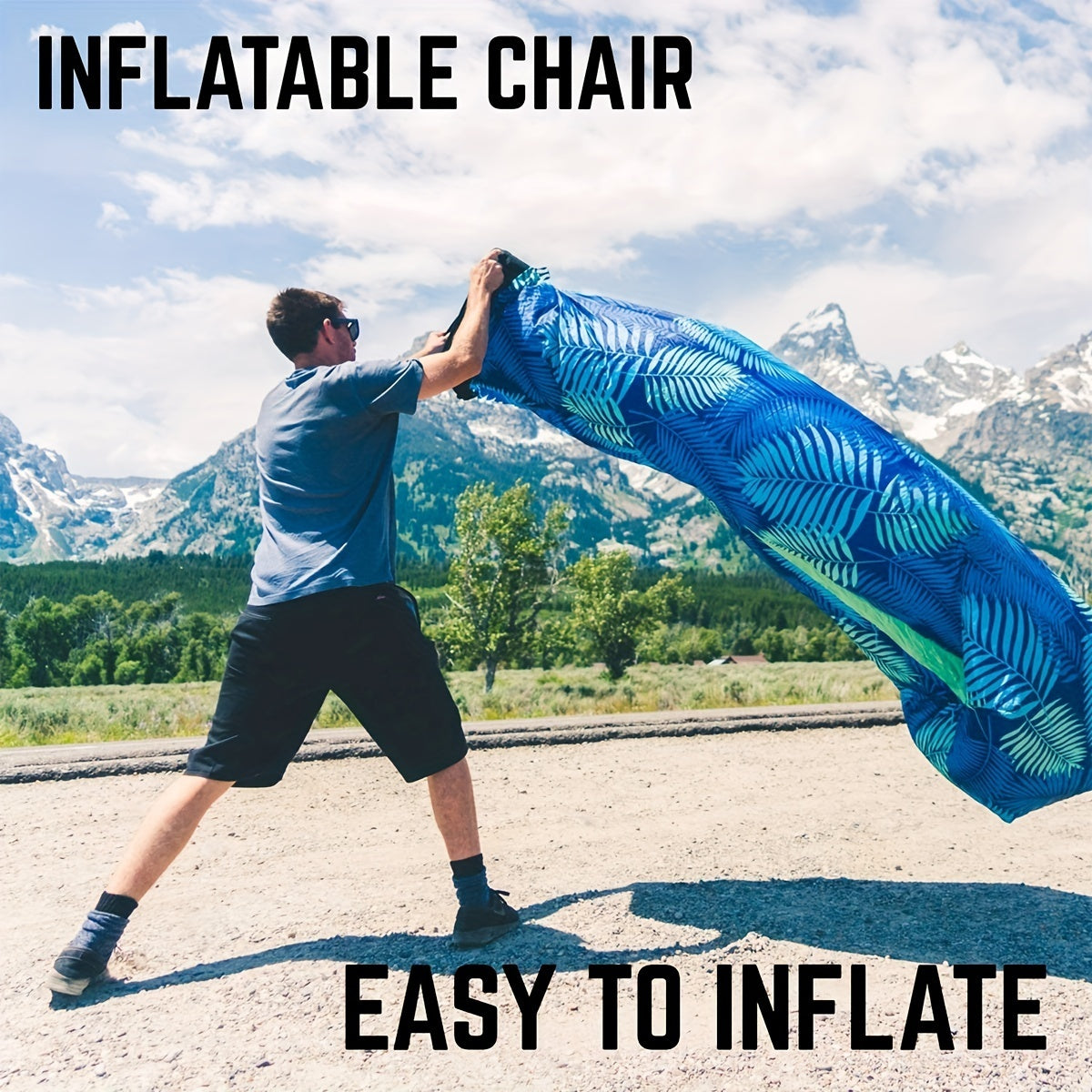 Portable Inflatable Sofa Camping Sleeping Pad Mattress Outdoor Air Cushion Beach Mat Folding Bed Waterproof For Travel Hiking