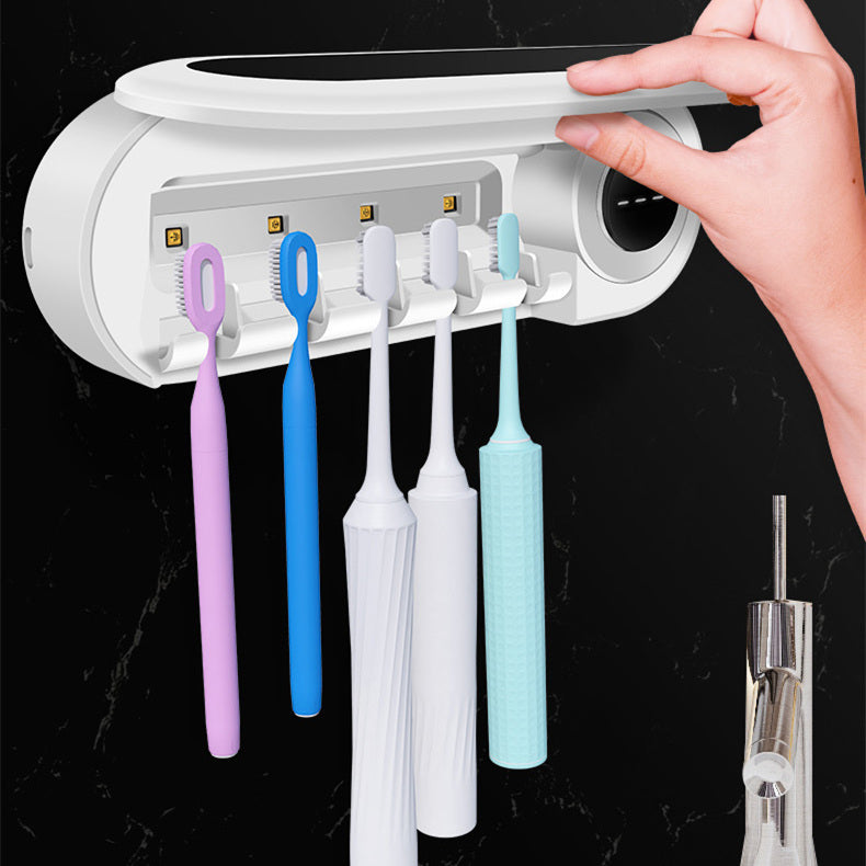 Wall Mounted Toothbrush Holder Smart Toothbrush UV Sterilizer Holder Toothpaste Dispenser Squeezer For Bathroom Accessories ShopWithASmile.com