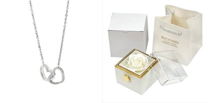 Rotating Soap Flower Rose Gift Box Creative Rotating Rose Jewelry Packaging Box Valentine's Day Gift For Women ShopWithASmile7.com
