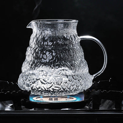 Heat-Resistant Hand-Blown Open Flame Direct-Fired Glass Coffee Pot