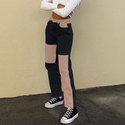 High-waist Straight-leg Pants Women's Casual Trousers