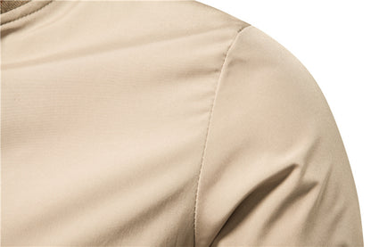 Men's Striped Zip-up Jacket With Pockets Fashion Casual Outerwear Sports Baseball Clothing Spring And Fall ShopWithASmile.com