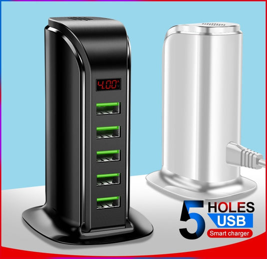 Multi-port USB Charging Head 5v4a Digital Display Monitoring Sailing Charger ShopWithASmile7.com