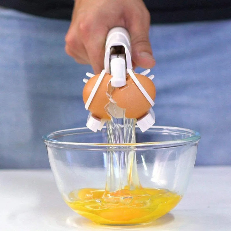 Egg Shell Cracker Handheld Plastic Egg Breaker Egg Opener Creative Egg Separator Tool Kitchen Gadgets ShopWithASmile7.com