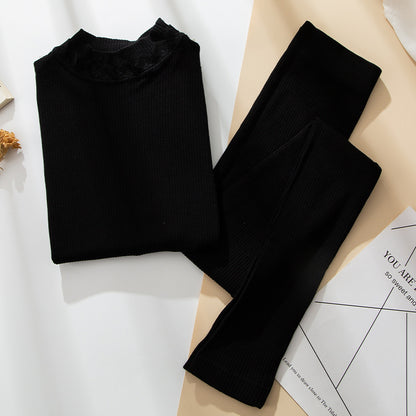 Thermal Underwear Women's Lace Mid-collar Acrylic ShopWithASmile7.com