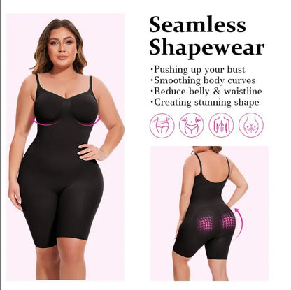 Dropship SEAMLESS Postpartum Abdomen Shapewear Sculpting Short Mid Thigh Slimming Body Shaper For Women Tummy Control Slimmer ShopWithASmile7.com