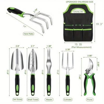 Heavy Duty Gardening Tools 10 Piece Set - Rust-resistant, Durable Gardening Supplies ShopWithASmile.com