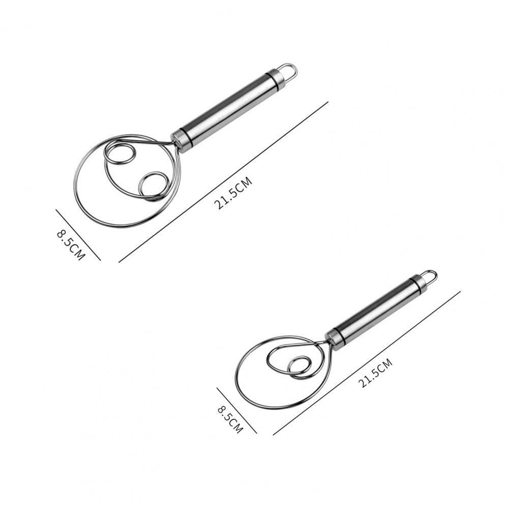 Stainless Steel Danish Flour Binocular Coil Mixer Manual Dough Mixer And Dough Tool Mixing Stick