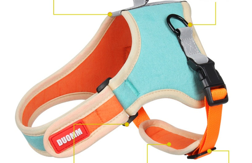 Suede Dog Harness Pet Supplies Leash ShopWithASmile.com
