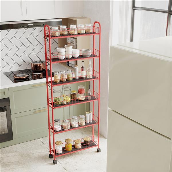 Red 6-story Rolling Cart