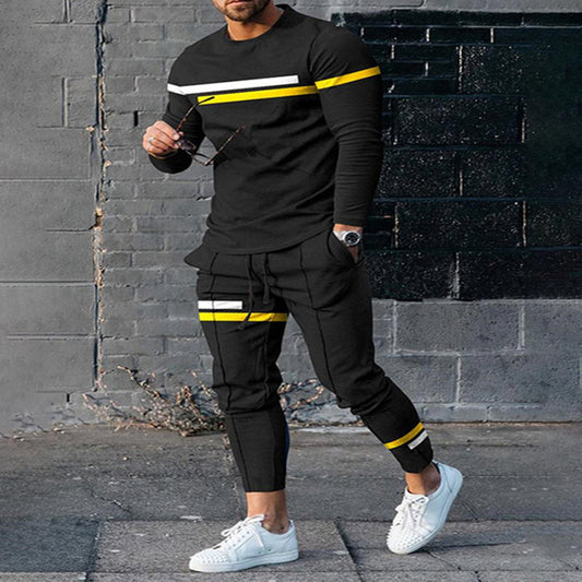 New Sweater Men's Casual Round Neck 3D Printing Suit