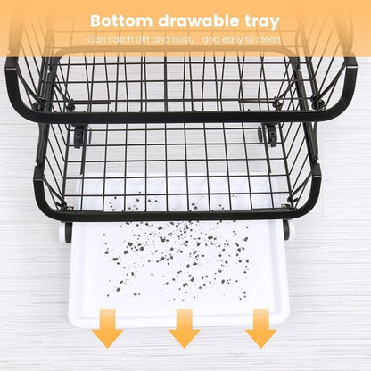 5-layer Fruit Basket, Used For Kitchen Organizer And Storage, Stackable Metal Wire Basket Vertical Cart, Prohibited Temu, Not Shipped On Weekends