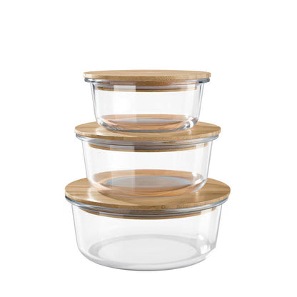 Household Fresh-keeping Glass Lunch Box Can Be Heated In Microwave Oven