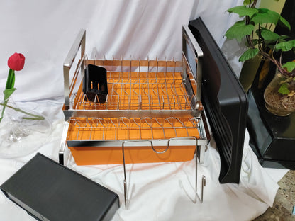 Multi-functional Stainless Steel Double-layer Dish Rack Cup Holder