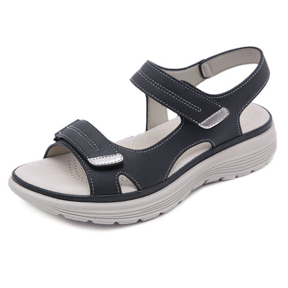 Sports Style Wedge Lightweight Velcro Plus Size Slippers Women