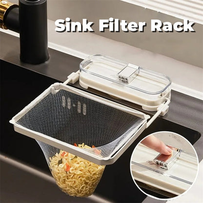 Kitchen Sink Filter Rack Suction Cup Disposable Leftover Leftovers Filter Pocket Kitchen Garbage Drain Rack Sink Strainer Kitchen Gadgets ShopWithASmile7.com