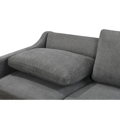 69 Inches 3-in-1 Convertible Queen Sofa Bed, Modern Fabric Love Seat Futon Sofa Sofa With Pull-out Bed, Love Seat Lounge Sofa With Reclining Back, Living Room Furniture, Dark Grey