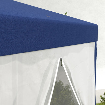 Outsunny 13' X 11' Outdoor Party Tent, Hexagon Sun Shade Shelter Canopy With Protective Mesh Screen