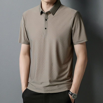 Seamless Short Sleeve Men's Solid Color