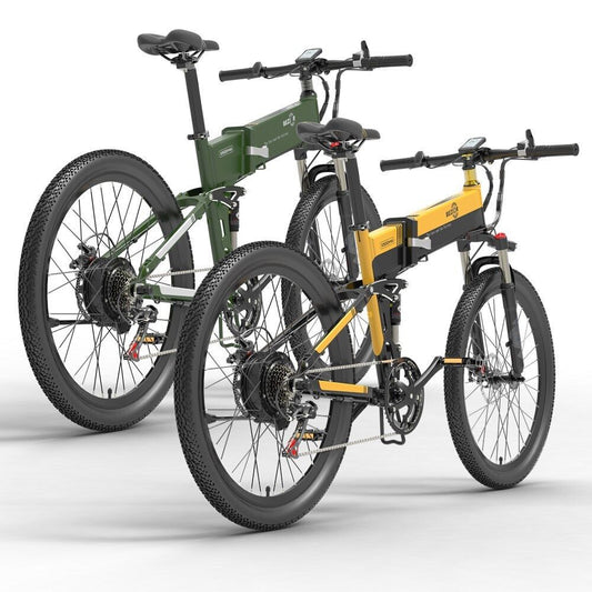 BEZIOR X500PRO Folding Electric Bike – 500W Motor, 48V 10.4Ah Battery, 26” Mountain E-Bike for Adults