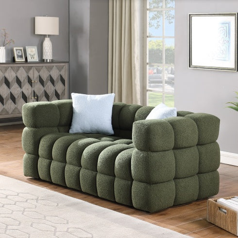 62.2length ,35.83 Deepth ,human Body Structure For USA People, Marshmallow Sofa,boucle Sofa ,BLACK Color, 2 Seater