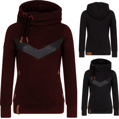Women's New Long-sleeved Hooded Stitching Sweater ShopWithASmile7.com