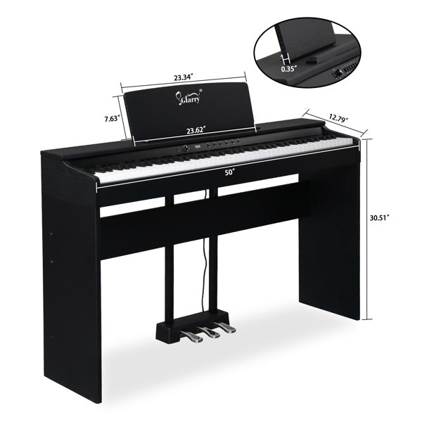 88 Key Standard Heavy Hammer Keyboard, Upright Black Electric Piano, AM Not Sold