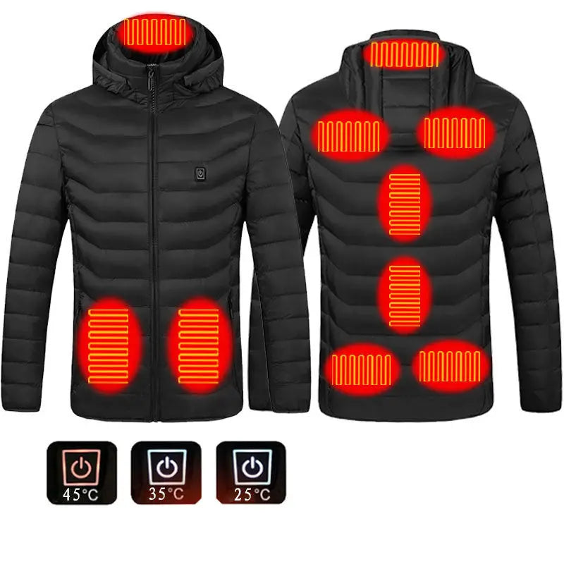 New Heated Jacket Coat USB Electric Jacket Cotton Coat Heater Thermal Clothing Heating Vest Men's Clothes Winter My Store