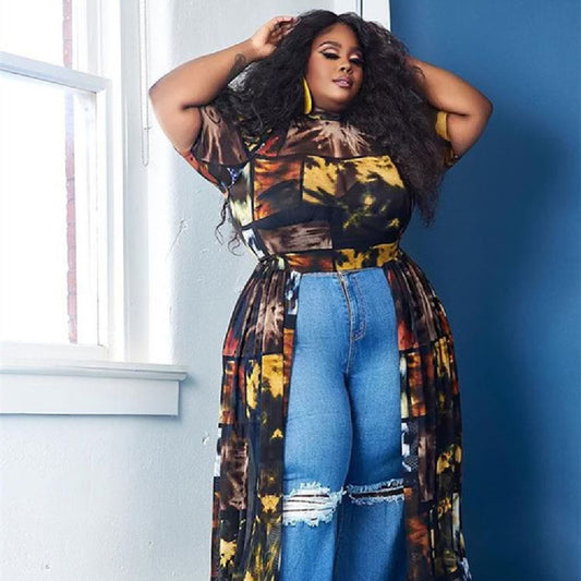 Long Button Up Shirt Dress Women Plus Size Clothing Club Wea ShopWithASmile.com