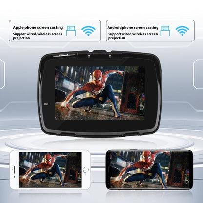 5-inch Motorcycle Portable Vehicle-mounted MP5 Player Wireless Carplay HD Waterproof