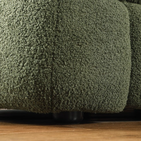 62.2length ,35.83 Deepth ,human Body Structure For USA People, Marshmallow Sofa,boucle Sofa ,BLACK Color, 2 Seater
