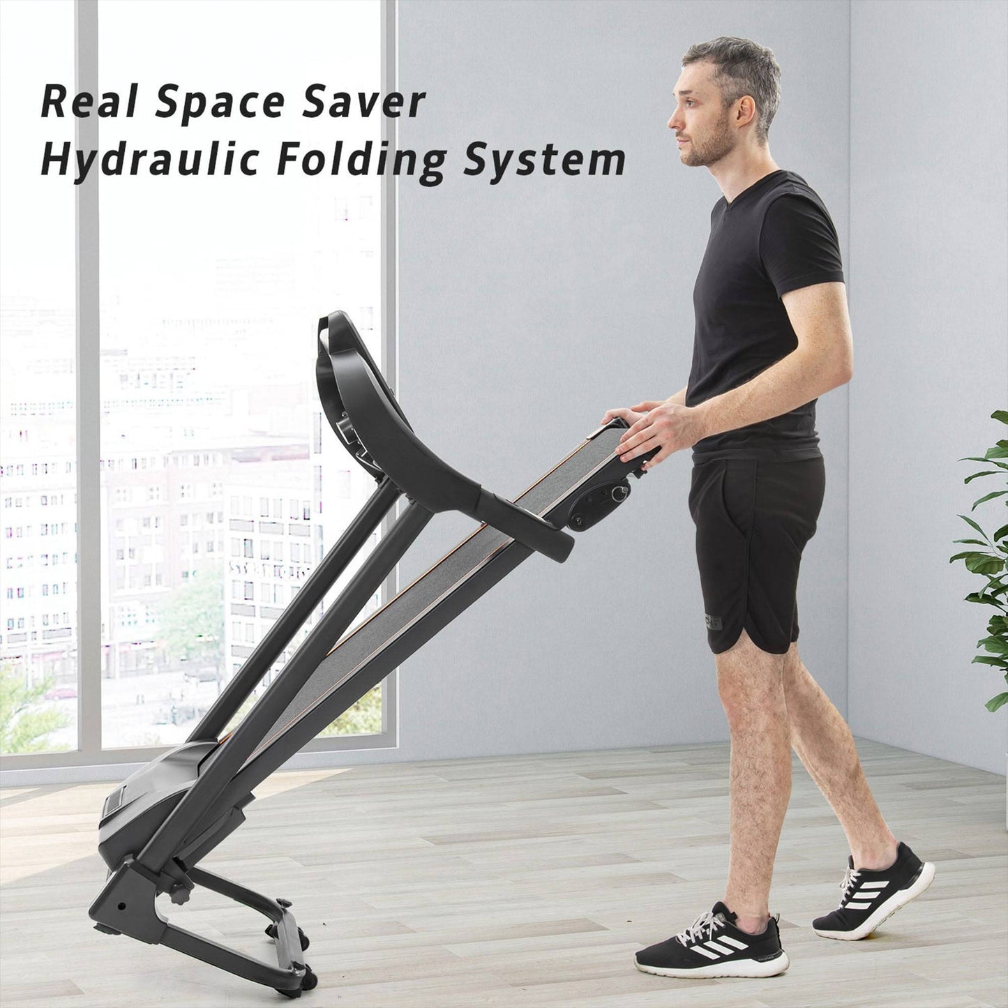 Compact Easy Folding Treadmill Motorized Running Jogging Machine Audio Speaker ShopWithASmile7.com