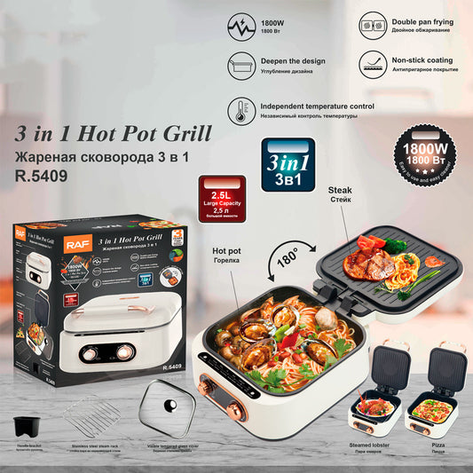 Household Multi-functional Electric Cooker Hot Pot Roasting Hot Pot One ShopWithASmile.com