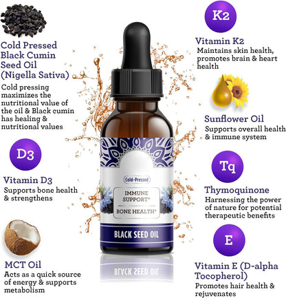 Black Seed Oil Drops Contain Vitamins