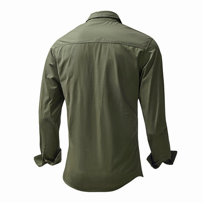 Autumn Workwear Shirt Men's Plus Size ShopWithASmile.com