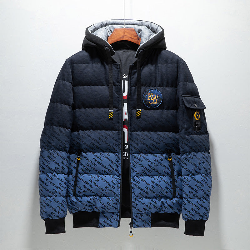 Men's Casual Fashion Pure Color Simple Atmosphere Cotton Jacket Men